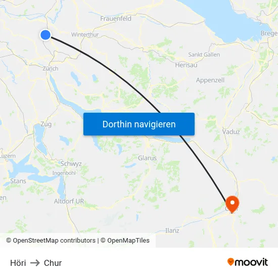 Höri to Chur map