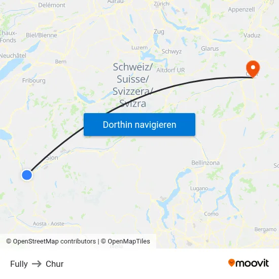 Fully to Chur map