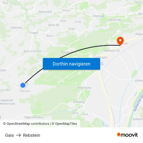 Gais to Rebstein map