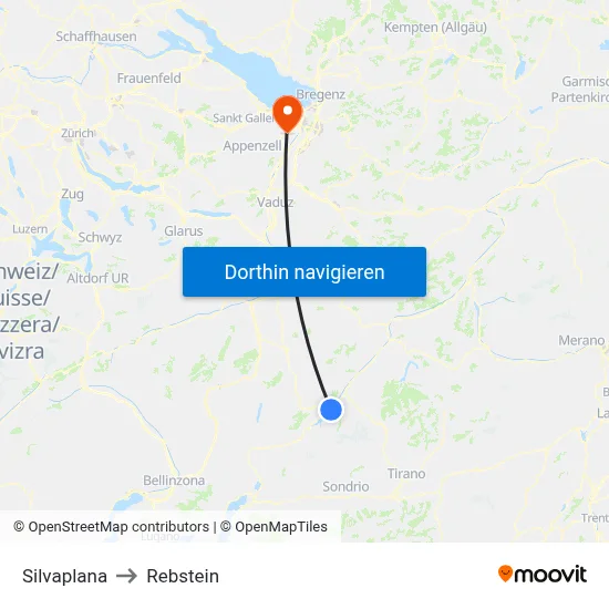 Silvaplana to Rebstein map