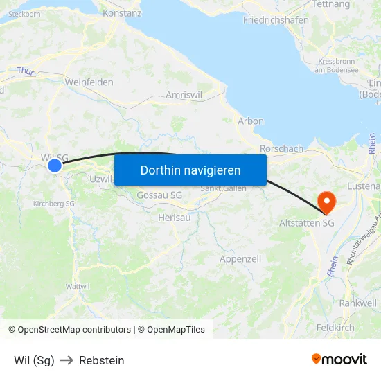 Wil (Sg) to Rebstein map