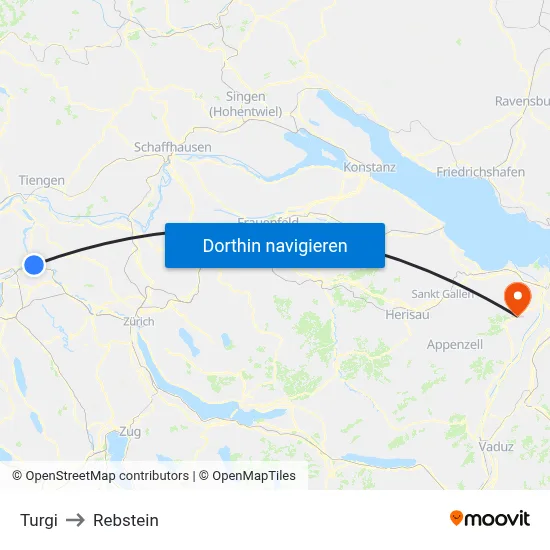 Turgi to Rebstein map
