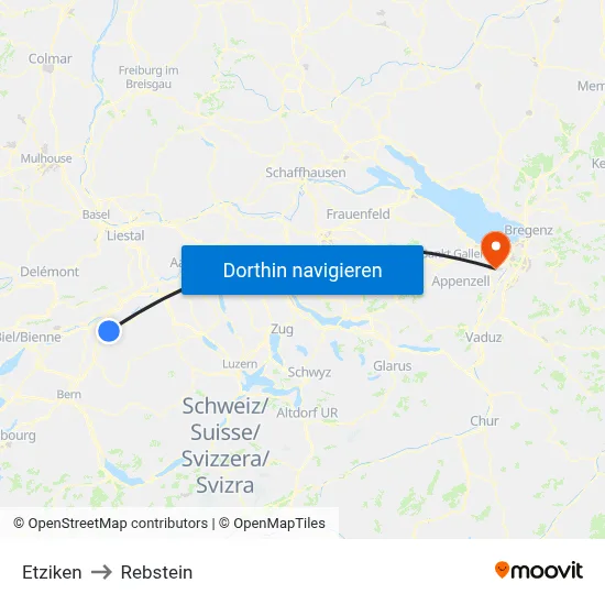 Etziken to Rebstein map