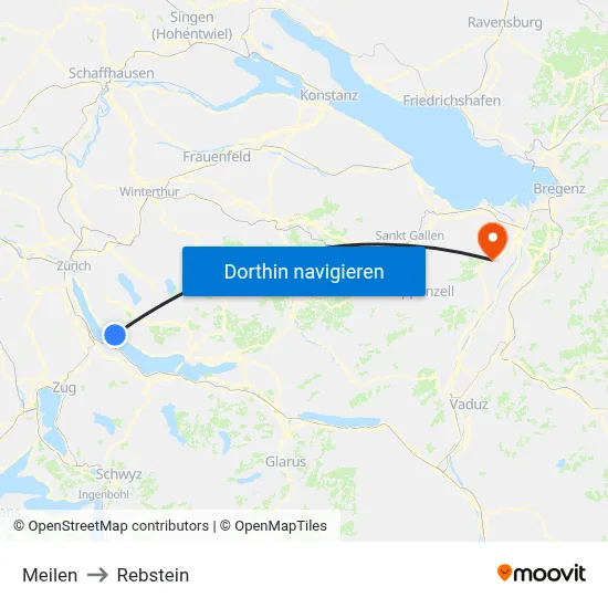 Meilen to Rebstein map
