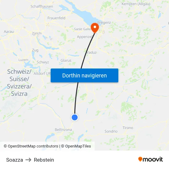 Soazza to Rebstein map