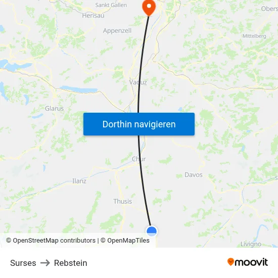 Surses to Rebstein map