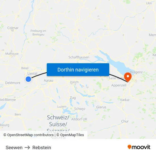 Seewen to Rebstein map