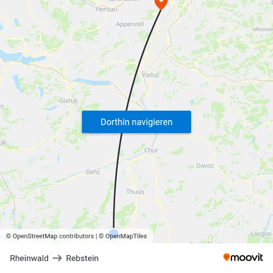 Rheinwald to Rebstein map