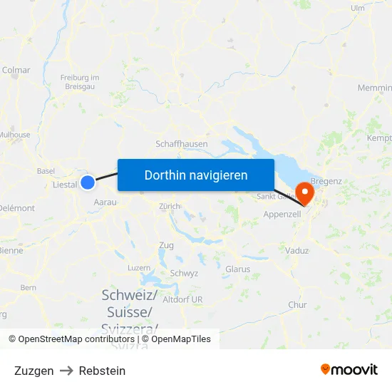 Zuzgen to Rebstein map