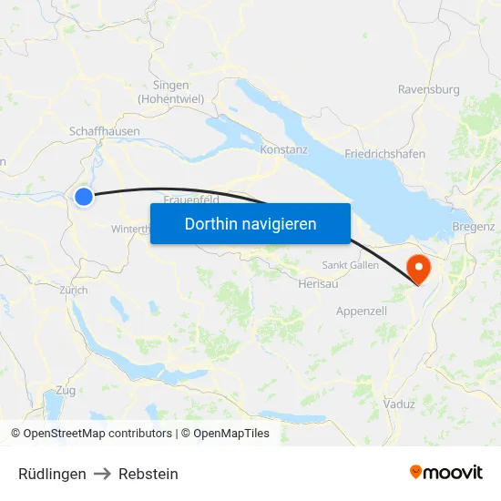 Rüdlingen to Rebstein map
