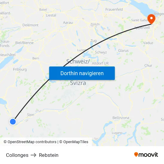 Collonges to Rebstein map