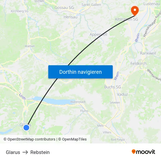 Glarus to Rebstein map