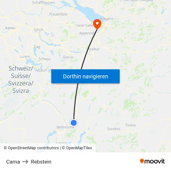 Cama to Rebstein map