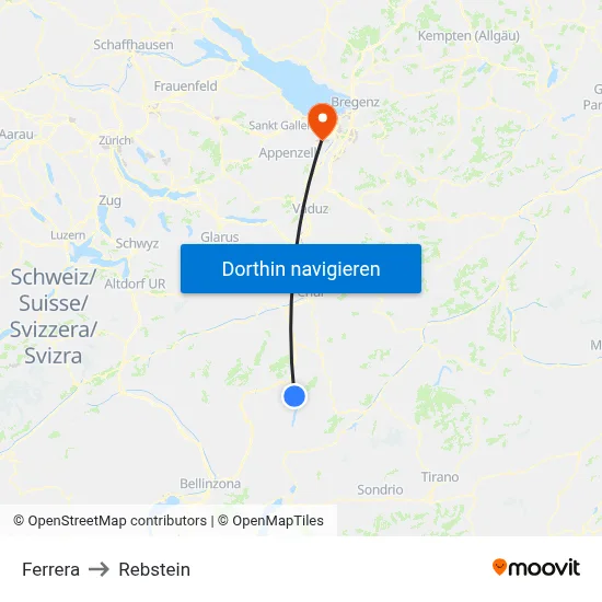 Ferrera to Rebstein map