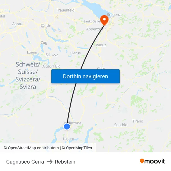 Cugnasco-Gerra to Rebstein map