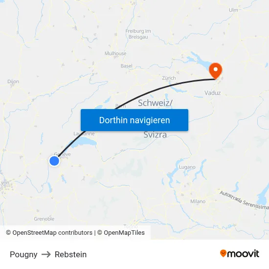 Pougny to Rebstein map