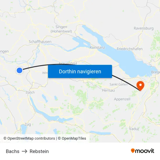 Bachs to Rebstein map