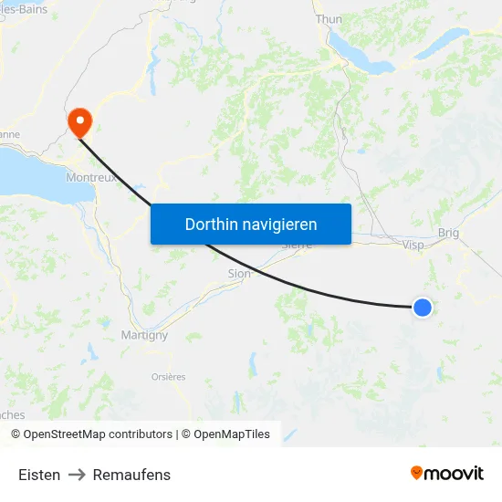 Eisten to Remaufens map