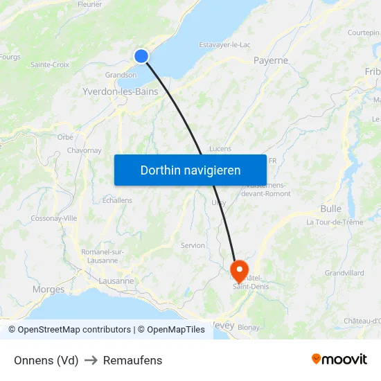 Onnens (Vd) to Remaufens map