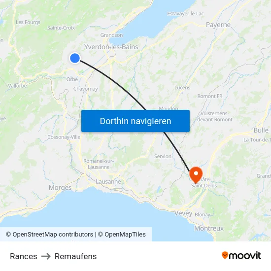Rances to Remaufens map