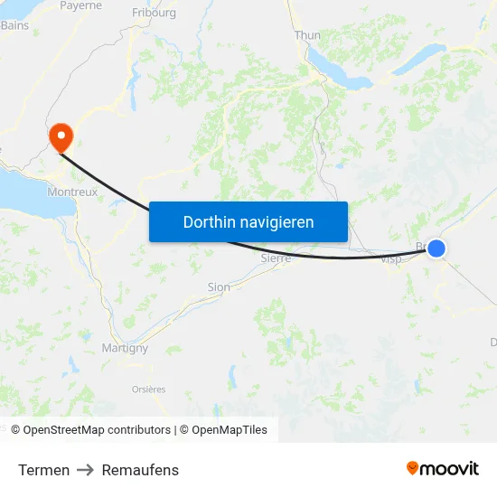 Termen to Remaufens map