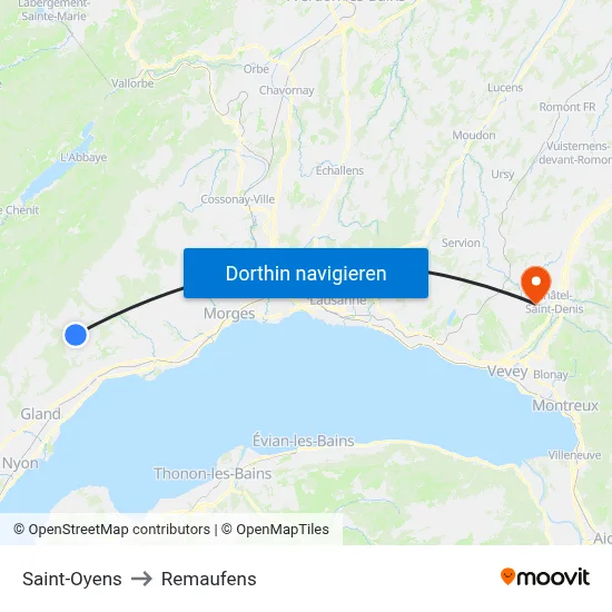 Saint-Oyens to Remaufens map