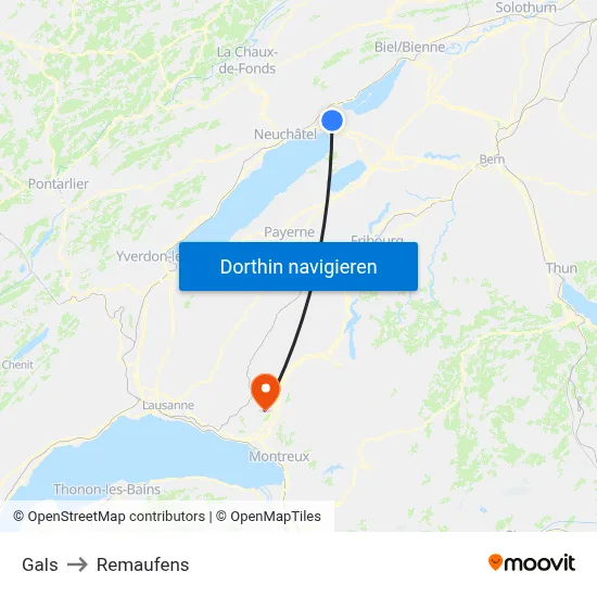 Gals to Remaufens map