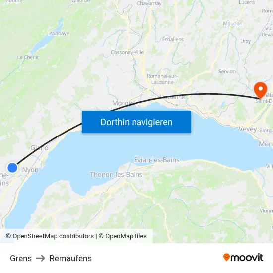 Grens to Remaufens map