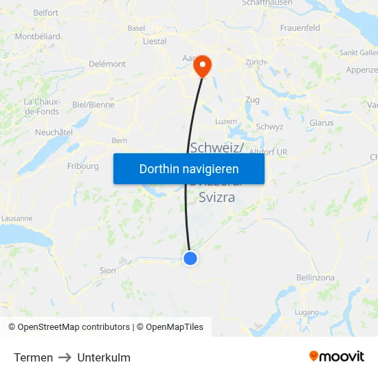 Termen to Unterkulm map