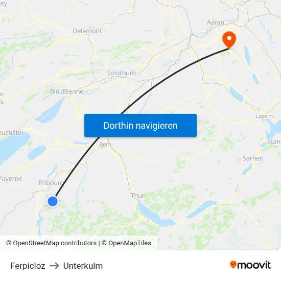 Ferpicloz to Unterkulm map