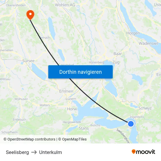 Seelisberg to Unterkulm map