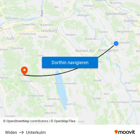 Widen to Unterkulm map