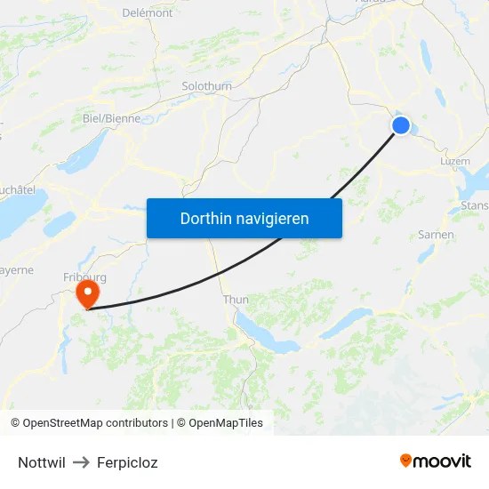 Nottwil to Ferpicloz map