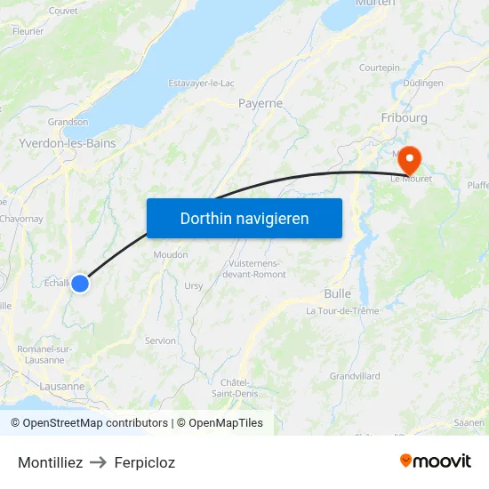 Montilliez to Ferpicloz map