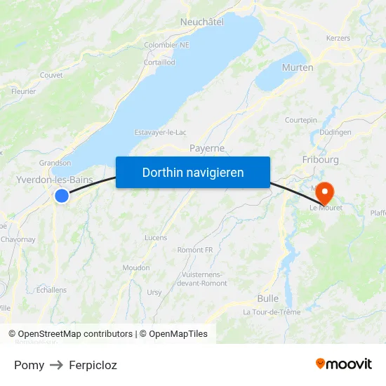 Pomy to Ferpicloz map