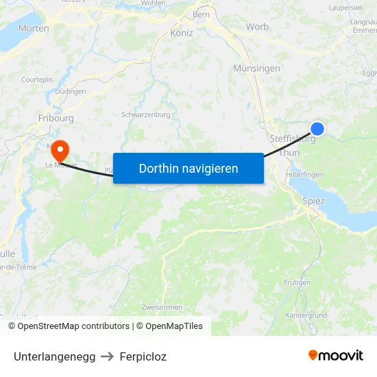 Unterlangenegg to Ferpicloz map