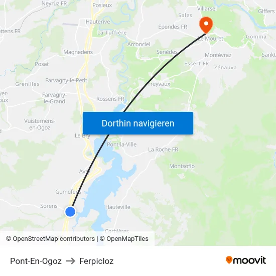 Pont-En-Ogoz to Ferpicloz map