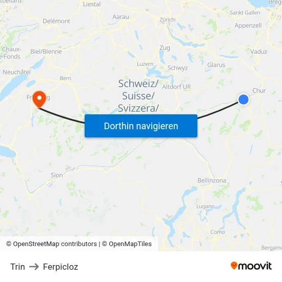 Trin to Ferpicloz map