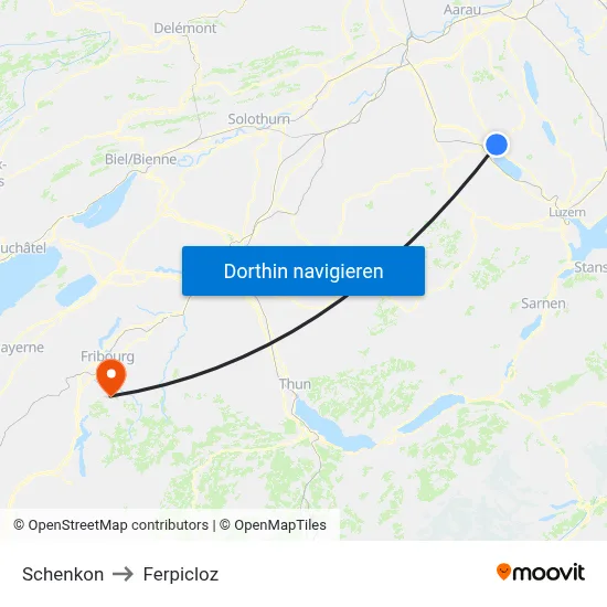 Schenkon to Ferpicloz map