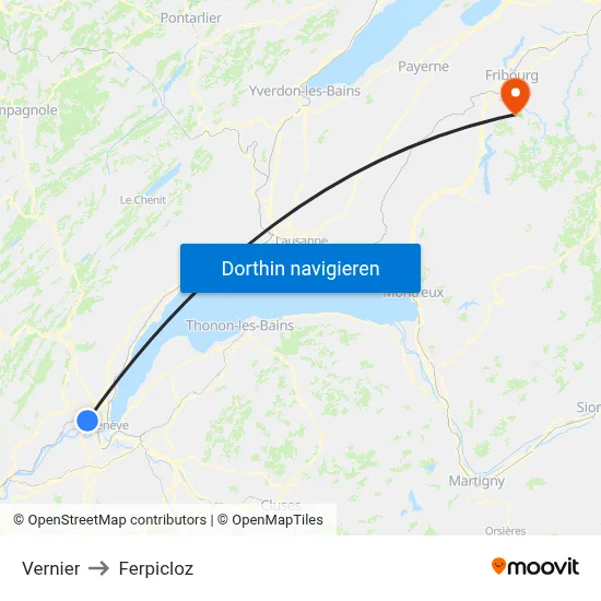 Vernier to Ferpicloz map
