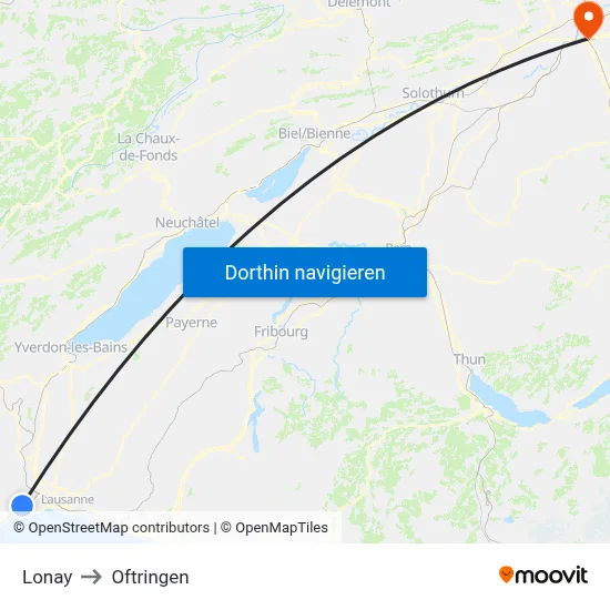 Lonay to Oftringen map