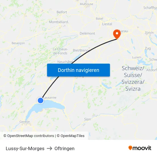 Lussy-Sur-Morges to Oftringen map
