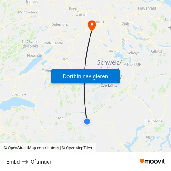 Embd to Oftringen map