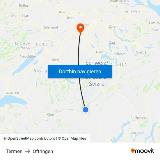 Termen to Oftringen map
