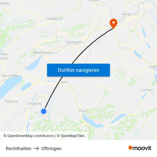 Rechthalten to Oftringen map