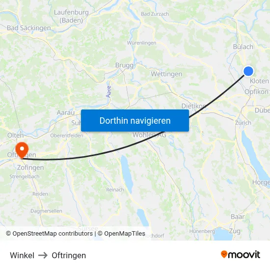 Winkel to Oftringen map