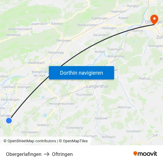 Obergerlafingen to Oftringen map