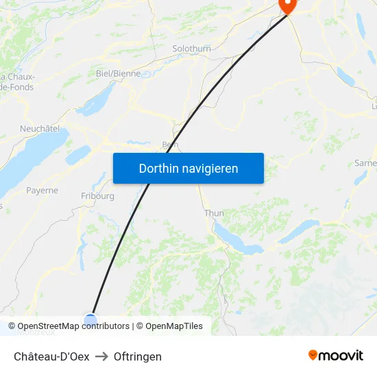 Château-D'Oex to Oftringen map