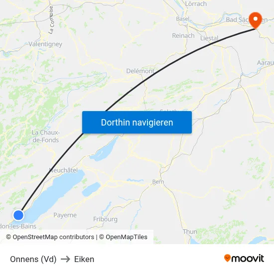 Onnens (Vd) to Eiken map
