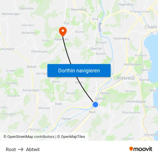 Root to Abtwil map